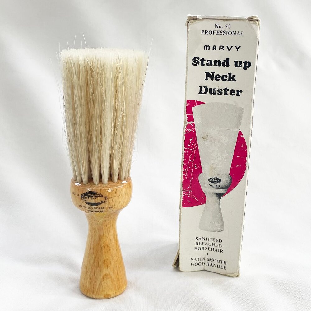 WILLIAM MARVY CO Vtg Stand Up Duster Whisk Neck Brush no 53 Horsehair Austria